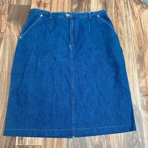 women blue jeans skirt size 18 maxi